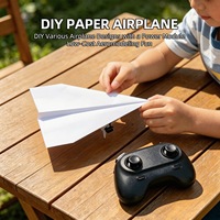 Set de Aviones de Papel Eléctricos con Control Remoto para Manualidades: Educación Aeronáutica, Juguete STEM, Regalo para Fiestas y Cumpleaños