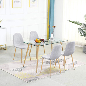 <span class=keywords><strong>Tavolo</strong></span> <span class=keywords><strong>da</strong></span> Pranzo <span class=keywords><strong>in</strong></span> <span class=keywords><strong>Vetro</strong></span> di Alta Qualità, Rettangolare con Piano <span class=keywords><strong>in</strong></span> <span class=keywords><strong>Vetro</strong></span>, <span class=keywords><strong>Tavolo</strong></span> Moderno per Sala <span class=keywords><strong>da</strong></span> Pranzo e <span class=keywords><strong>Cucina</strong></span> con Gambe <span class=keywords><strong>in</strong></span> Legno - Product Image 2