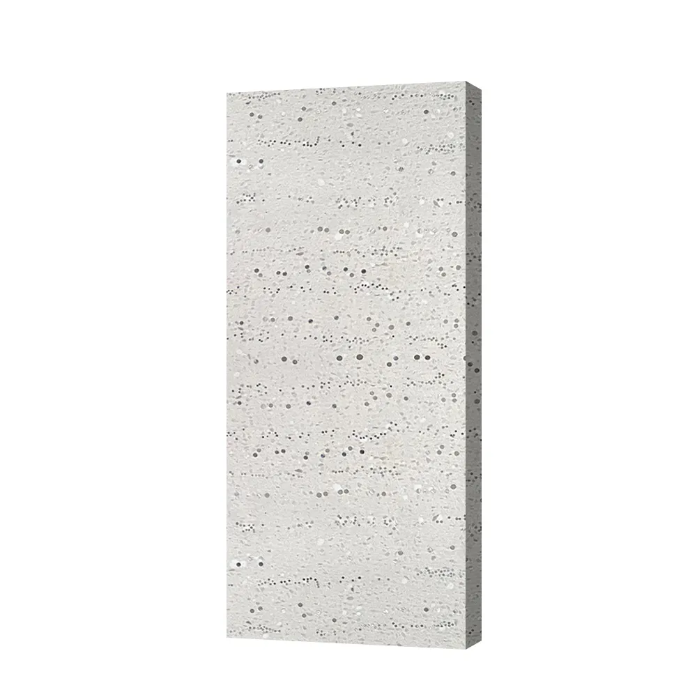 Individuelle weiße faseroptische Betonplatte gerader Reihe Faserzementplatte mit modernem Design für Bürohintergrund Wand Boden
