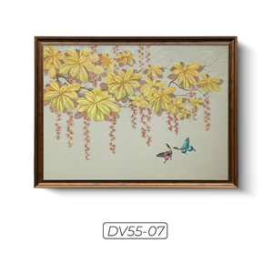 Factory Direct Gold Foil Flower Wall Art Premium Home Decorative <b>Painting</b> Vietnam OEM ODM Service DV55-07 - Product Image 1