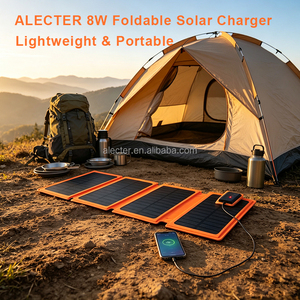 ALECTER Portable <b>Mini</b> 8W Foldable Monocrystalline Silicon <b>Solar</b> <b>Panel</b> Waterproof USB 5V2A CE Certified 12-Month Warranty - Product Image 2