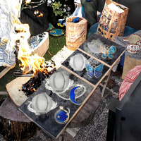Infuseur à thé en émail plaqué or Crépines en métal écologiques pour thé en vrac Lune Étoile Céleste Charme Pendentif Boule à thé