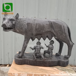 Statua animale in marmo She-wolf statua famosa statua animale in pietra - Product Image 1