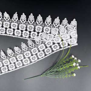 Passamaneria in Pizzo di Poliestere Idrosolubile Stile Vintage 7,5cm, Motivo Animale Sexy Ricamato per Abiti da Sposa, Scarpe, Borse, Decorazioni <span class=keywords><strong>TROYA</strong></span> - Product Image 5