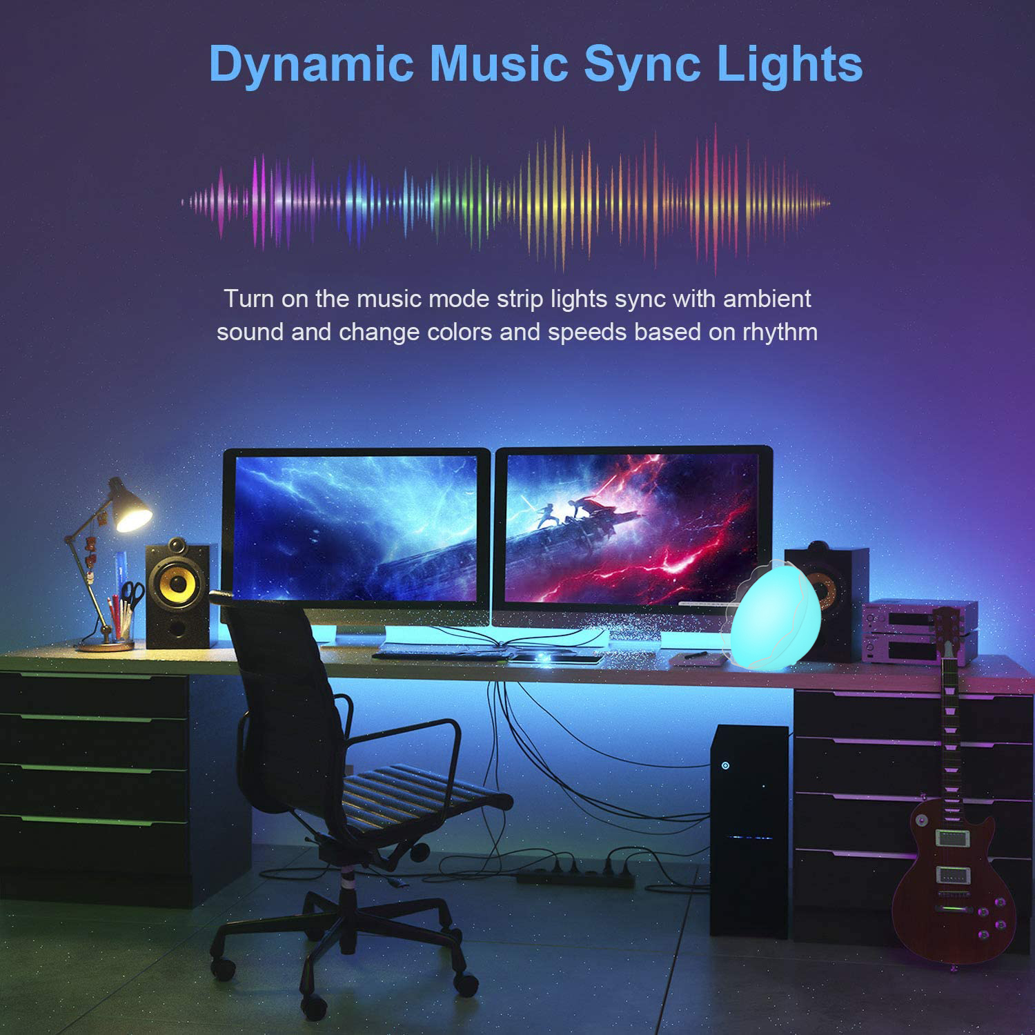 Tuya Smart App-Controlled RGB+CCT LED Lamp Creative Desktop Interior Atmosphere White Shade Voice-Activated Hotel Use Rhythm · image 5