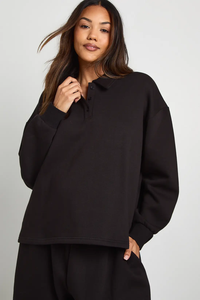 Women's <strong>Maternity</strong> Collared Button Down Sweatshirt &amp; Wide Leg Tracksuit Breathable Autumn Wear Lounge Wear - Product Image 2