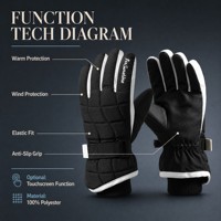 Gants de sport d'hiver unisexes personnalisés avec logo, en polyester, antidérapants, pour activités de plein air