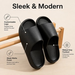 <span class=keywords><strong>Chanclas</strong></span> Antideslizantes de EVA con Logotipo Personalizado OEM, Ligeras, de Secado Rápido, Unisex, para Playa, Verano, Aire Libre, Venta al Por Mayor de Fábrica - Product Image 3