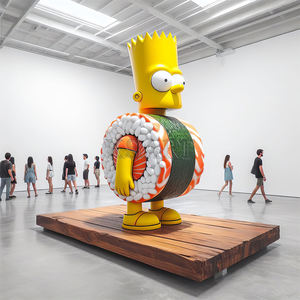 Estatua de Los <span class=keywords><strong>Simpson</strong></span> para Decoración de Sushi, Muñeco Grande de Dibujos Animados Personalizado, Modelo de Animación, Obra de Arte para Restaurante y Hotel, Bienvenida - Product Image 3