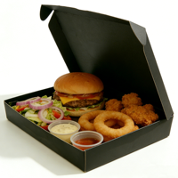 Boîte à compartiments jetable en papier kraft pour Biryani, Nasi, Poulet Frit, Salade de Fruits, Snack, Riz Frit, Emballage Bento