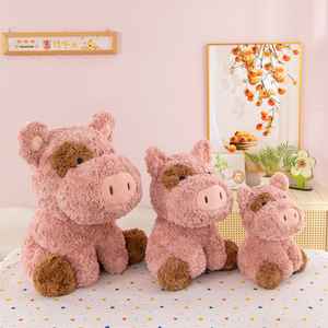 2026 baru lucu terlihat boneka babi Super lembut mainan mewah berat PP katun bordir teknik sempurna penghilang stres hadiah - Product Image 2