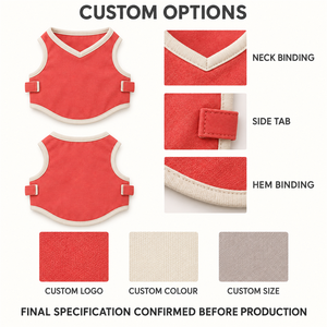 Chaleco de Forro Polar Rojo para Perro, Abrigo Cálido de Invierno sin Mangas, Diseño Simple para Perros - Product Image 2