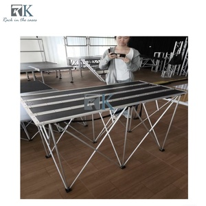 High Quality Aluminum Alloy <b>Foldable</b> DJ <b>Table</b> With Folding Riser Stands - Product Image 3