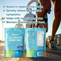 SIWEIDA Mélange Boisson Électrolytique Sans Sucre Bas Sodium Hydratation Récupération Sport Énergie 20 Sachets 120g Complément