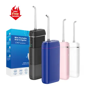 Mini irrigador dental a prova d'água, irrigador dental elétrico sem fio com inundação, recarregável, impermeável, para viagem