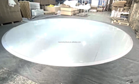 Plancher de danse circulaire en contreplaqué blanc brillant de 24 pieds de diamètre, sans joint, 6 m, avec système de fixation Cam-lock, portable, pour événements