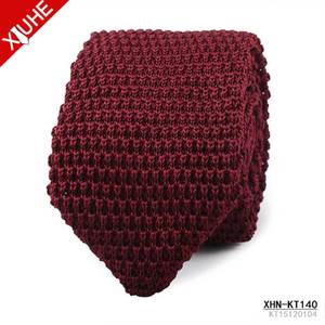 Wholesale 2020 New Design Knitted Necktie Plain <strong>Burgundy</strong> Mens Knit <strong>Ties</strong> for Custom - Product Image 5