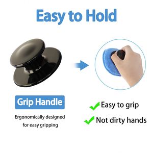 Almohadillas de microfibra para pulir automóviles, 8 piezas reutilizables, coche con asa para limpiar automóviles vidrio Metal hogar taller - Product Image 6