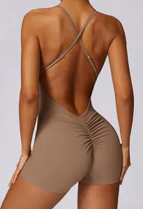Women's Good Quality Seamless Jumpsuit Rompers Gym Set Quick Dry Breathable Compression Fitness Yoga Wear For Adults Workout