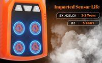 Analizador de Gases Aikesi 4, Certificado Ex, para CO, O2, H2S, Detector de Gases Combustibles LEL, Detector de CO2, Medidor de Oxígeno, Detector de Gases