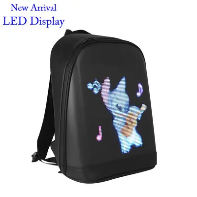 Yzora waterproof wifi shockproof smart full color LED display Dynamic backpack DIY Light for men women