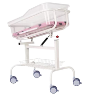 Lit d'hôpital médical pour nourrissons, berceau d'hôpital portable, cadre en tube d'acier à roulement à froid, marque MTR, modèle MTR-04, mobilier hospitalier