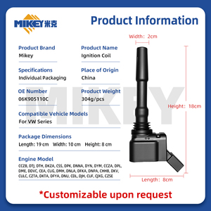 Bobine di Accensione MIKEYA 06K905110C per VW Arteon CC Shooting Brake Tiguan <span class=keywords><strong>T</strong></span>-<span class=keywords><strong>Roc</strong></span> Golf 7 Phideon Beetle Talagon PAC905110A 9A7905110 - Product Image 2