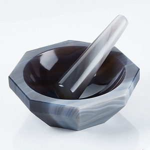 Equipo de laboratorio de química de alta calidad, juego de mortero y mortero de ágata Natural de 30mm ~ 300mm para uso en laboratorio - Product Image 1