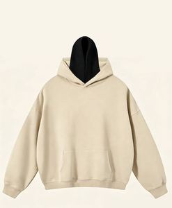 Felpa con Cappuccio 555 Personalizzata con Ricamo a Doppio Strato, <span class=keywords><strong>Abbigliamento</strong></span> Casual da <span class=keywords><strong>Uomo</strong></span>, Prodotti di <span class=keywords><strong>Tendenza</strong></span> 2026, Nuova Felpa Essenziale 1.1 - Product Image 4