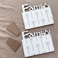 MDFSUB DIY Family sublimation MDF Bloc photo en bois Plaques photo Family Sublimation Blanks cadre photo pour la décoration de la maison