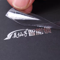 Logo imprimé personnalisé 3d Transfert transparent Autocollant en relief Etiquette vinyle adhésive Uv Pvc Pp Feuilles emballées pour cosmétiques