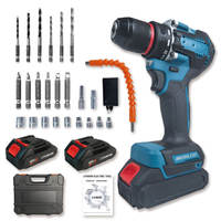 Perceuse à percussion sans fil 20V au lithium, tournevis électrique multifonction, kits de perceuse à main sans balais, batterie rechargeable