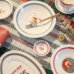 2025 nouveau bol de noël créatif plat vaisselle ensemble assiette en céramique tasse - Product Image 4