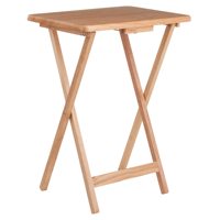 Table basse/platine pliante portable en bois massif, mobilier de maison moderne, écologique, facile à assembler, pour servir des collations, du thé et du café, lot de 2