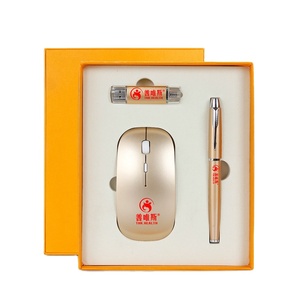 Idee Regalo uniche, Fabbrica della porcellana Penna del Regalo Set con il mouse usb flash drive, 3 in 1 set regalo di affari set regalo promozionale - Product Image 1