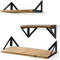 Étagères murales flottantes en bois, décoratives pour la maison, pour chambre à coucher, accroche du mur, porte-vêtements