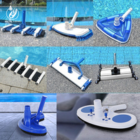 Kit de nettoyage d'entretien quotidien de piscine creusée de haute qualité nettoyage manuel mur 360 tête de brosses rotatives de piscine de sol