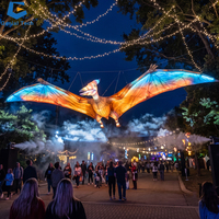 Solution clé en main d'éclairage de festival : Installations personnalisées de lanternes dinosaures Pterosaures pour parcs à thème, zoos, expérience immersive
