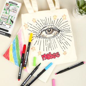 P-A07100 Mobee 12 pcs/set <span class=keywords><strong>Stylo</strong></span> <span class=keywords><strong>marqueur</strong></span> <span class=keywords><strong>pour</strong></span> tissu de haute qualité <span class=keywords><strong>pour</strong></span> le bricolage Céramique Art Designs personnalisés Set de marqueurs <span class=keywords><strong>pour</strong></span> tissu - Product Image 3