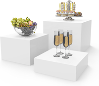 3er-Set Metall-Würfel-Präsentationsständer – Europäischer Stil, anpassbare Größen für Hochzeits-/Event-Dekorationen, Kuchen, Sammlerstücke und mehr