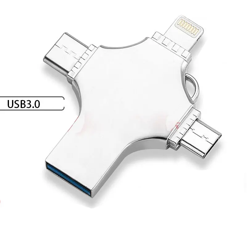 Quà Tặng Khuyến Mãi USB 3.0 OTG Usb Flash Drive 4 Trong 1 Flash Drive Cho Điện Thoại & Mac Với Giá Nhà Máy