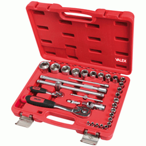 VALEX 32 pezzi Set CRV chiavi a Socket di qualità 1460683 da te con chiavi quadrate Torx Hex Bit prese con finitura cromata OEM personalizzabili - Product Image 1