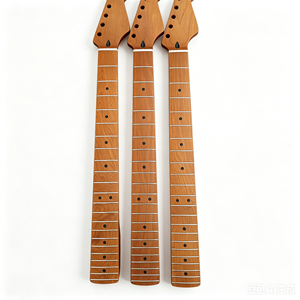 Manche de guitare 22 frettes en érable torréfié satiné avec rayures, style Stratocaster, remplacement en bois verni durable - Product Image 6