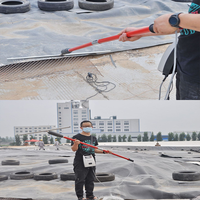 Détecteur de géomembrane à affichage numérique, testeur d'étincelles haute tension KODIN-7DJ 50KV, portable, fonctionnant sur batterie, pour composites HDPE/LDPE