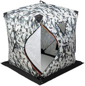 Abri de pêche sur glace personnalisé haut de gamme pour 2-3 personnes, tente camouflage avec tissu intérieur en polyester 210D et poteaux en fibre de verre – Grande Vente - Product Image 2