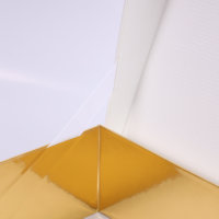 Boîte personnalisée en gros grande boîte blanche avec inserts dorés emballage en papier vide boîte cadeau pliante en papier