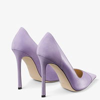 Chaussures à talons hauts en cuir violet pour femme, escarpins à bout pointu