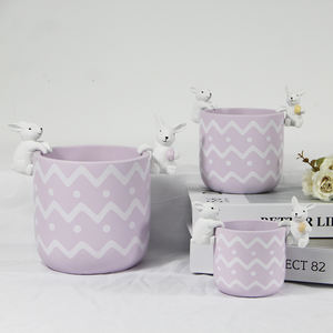 Pot de fleur en ciment bon marché pot en béton avec lapin - Product Image 1