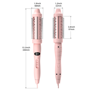 2 en 1 Nouveau fer à friser rotatif LCD Peigne en céramique professionnel <span class=keywords><strong>chauffant</strong></span> Brosse à cheveux portable pour le type de cheveux - Product Image 4