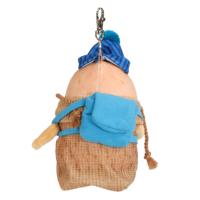 Porte-clés en peluche pomme de terre mignonne avec bonnet tricoté et sac bandoulière, pendentif de poupée en peluche végétale habillée Kawaii, cadeau personnalisé